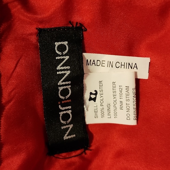 NWT Narianna Prom Illusion Embellished Red Mini Dress‎ Jr XL - Picture 7 of 7